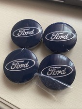 4 Tappi Coprimozzo per Cerchi in Lega Compatibili per Ford 54 mm Blu