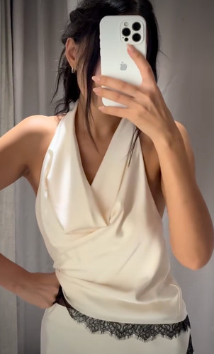 Nuovo top zara effetto raso - nuovo,