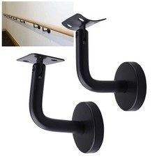 Staffa corrimano per scale supporto a parete in acciaio inox nero per Bannister