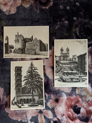 Roma cartoline con disegni - roma,