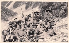 1829) FOTOGRAFIA GRUPPO SCOUT GHIACCIAIO ADAMELLO 1953 BRESCIA