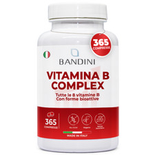 Bandini® Vitamina B Complex 365 Compresse ad Alto Dosaggio - Vegan (Per 1 Anno)