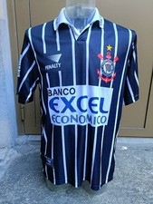 SC CORINTHIANS PAULISTA '97 PENALTY BRASILERAO MATCH WARN FOOTBALL SHIRT TRIKOT 