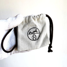 small dust bag HERMES case jewelry earrings ring sacca gemelli buckle belt oro