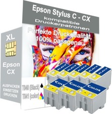 8 cartucce stampante per Epson Stylus CX3200 (no originali Epson)