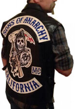 Nuovo gilet da motociclista Sons of Anarchy | gilet in vera pelle SOA moto Highway Gangs