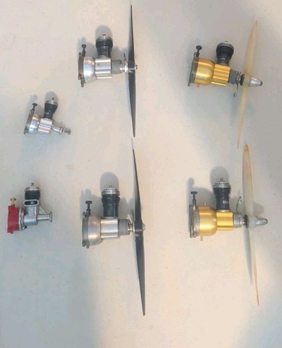 Lotto motori aerei c - 6, r/c