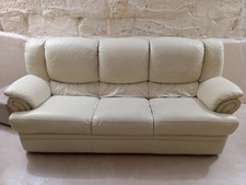 DIVANO  TRE POSTI IN PELLE PRIMO FIORE