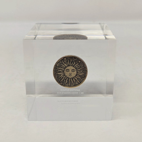Sun moon coin paperweight - sun,