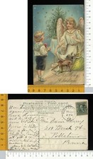 V3135] BUON NATALE - ANGELO PORTA GIOCATTOLI CAVALLUCCIO A BAMBINO - RILIEVO