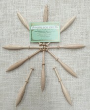 FUSELLI IN LEGNO A DUE TESTE 12 cm PER TOMBOLO PIZZO CANTU'