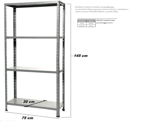 Kit scaffale mensola - mensola, ripiani