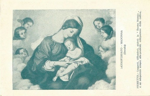 Cartolina madonna sassoferrato - cartolina,
