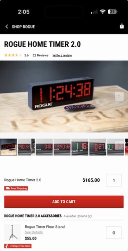Rogue fitness home timer - rogue, 2.0