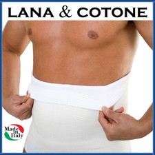 Pancera contenitiva uomo donna in LANA e COTONE fascia elastica lombare panciera