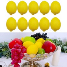 Set 10 Limoni in Schiuma Artificiale per Piatti Frutta Decorativi e Foto