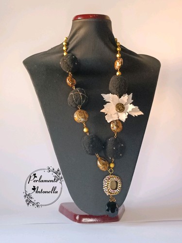 Collana fiore pon creata - collana,
