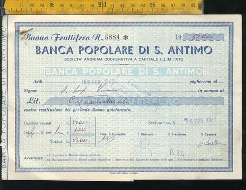 Certificato azionario buono - certificato,