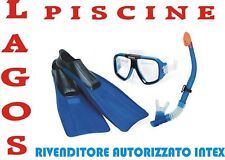 Intex 55957 - Maschera con Pinne e Boccaglio Swim Set Reef Rider, Blu  