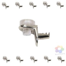 Reggipiano Nichelato Con Ventosa 10 Pz Reggi Mensola Per Armadi