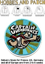 patch Capitan mutanda Captain Underpants toppa termoadesiva iron on round tonda