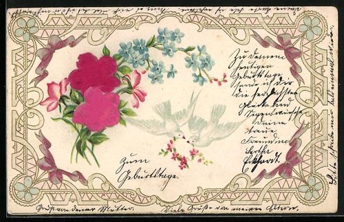 Cartolina tessuto goffrato - in,