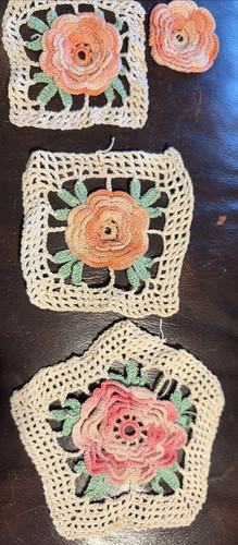 Set fine crocheted - of,
