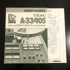 Teac A 3340S 3340 reel to reel recorder operation MANUAL & schematic DIAGRAM PDF