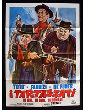 manifesto I TARTASSATI totò aldo fabrizi louis de funes cacciatore caccia fucile