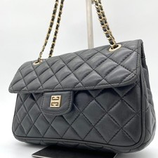 GIVENCHY 4G Borsa a tracolla in pelle trapuntata catena nera oro ferramenta dal Giappone