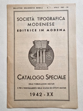 Catalogo Pubblicazioni Militari Società Tipografica Modenese Fascismo PNF 1942
