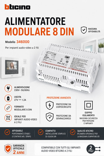 Bticino 346000 alimentatore - bticino,