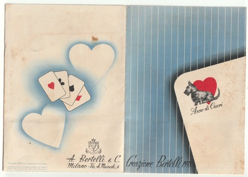 Asso cuori bertelli - cuori, 1938