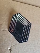STEMMA LOGO FREGIO RENAULT NERO / CROMATO USATO MISURE COME DA FOTO 