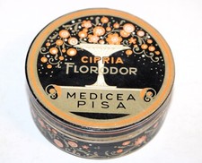 scatola cipria anni '20 '30 FLORODOR MEDICEA PISA, PIENA, face powder, poudre