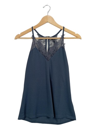 Vero moda top donna - blu, pizzo