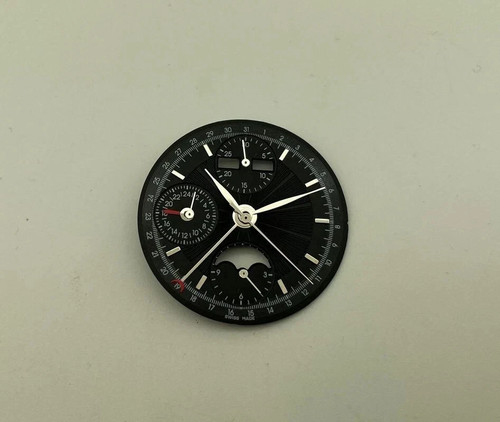Valjoux 7751 cadran noir 30mm - noir,