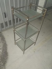 Scaffale vetro e metallo a tre ripiani