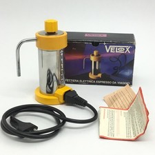 ‘80s VELOX CAFFETTIERA ELETTRICA ESPRESSO DA VIAGGIO MACCHINA DA CAFFÈ VINTAGE