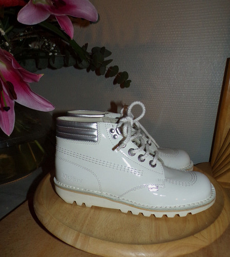 Kickers blanc laqué - blanc,