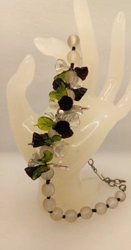 Murano fiori vetro collana - murano,