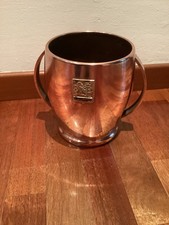 Frappeuse CINZANO In OTTONE Smaltato Secchiello Per Ghiaccio Glaciette Vintage