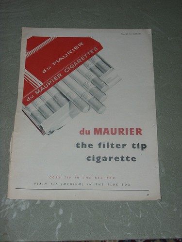 Maurier cigarettes 1954 - du,