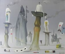 Luigi Regianini (Milano 1930-2013) Simboli tra la nebbia Olio su tela 50x60 1971