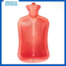 Borsa di acqua calda in pura gomma bilamellata colore rosso capacità 2 litri