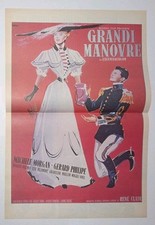 Poster Locandina Grandi Manovre Michele Morgan Brigitte Bardot 42x27cm Film Tv 