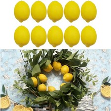 Set 10 Limoni in Schiuma Artificiale per Piatti Frutta Decorativi e Foto