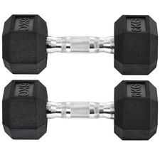 HOMCOM Set 2 Manubri da 6 kg