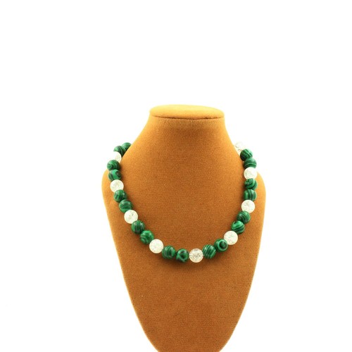 Collana perle quarzo crackle - perle,