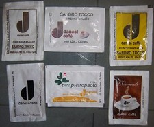 6 DIVERSE BUSTINE DI ZUCCHERO - DANESI CAFFE'- VUOTE - DA COLLEZIONE